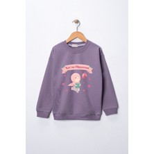 Dekim Moda Sweatshirt Kız Çocuk "kuran Okuyorum" Kalpli  Baskılı Pamuklu