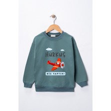 Dekim Moda Sweatshirt Çocuk "uçak" Baskılı Pamuklu