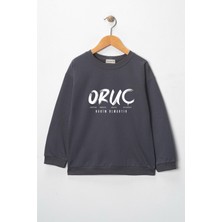 Dekim Moda Sweatshirt Çocuk "oruç" Baskılı Pamuklu