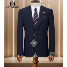 İlayda Emir Kırlangıç Yaka, Slimfit, 6 Drop, Tek Düğmeli, Blazer, Erkek Ceket, Lacivert