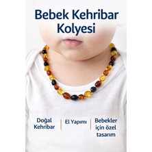 Modvina Bebek Kehribar Kolyesi – Doğal Kehribar, El Yapımı, Özel Düğümlü Emniyet Kilitli