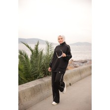 MİMİ LUXURY WEAR Kadın Şık Tesettür Eşofman Takımı Fermuarlı & Alt Üst Takım 524