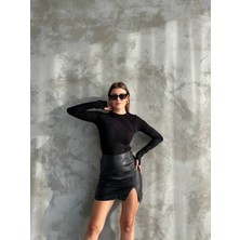 ThreeLife Store Parmak Geçirmeli, Modal Kumaş, Oysho Kumaş, Bisiklet Yaka Basıc Body