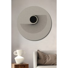Teona Ahşap Geometrik Soyut Sanat Ahşap Dekoratif Tablo Yuvarlak Duvar Tablosu
