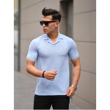 Comstar Erkek Slim Fit Waffle Kumaş Patlı ( V ) T-Shirt