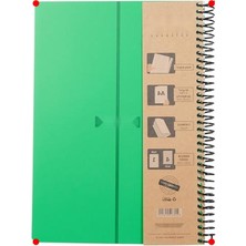 MarkEntegra A4 Spiralli Ders Defteri - 5 Konulu, Yeşil