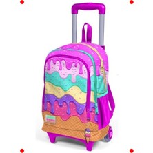 MarkEntegra Işıklı Tekerlekli Okul ve Seyahat Çantası - Rengarenk