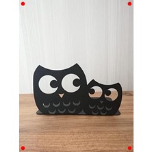 MarkEntegra Baykuş Desenli Dekoratif Metal Kitap Tutucu