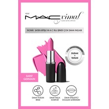 M.A.C Çok Amaçlı Macximal Ikonik Saten Bitişli Dudak ve Yanak Için Ruj-Saınt Germaın 3.5g