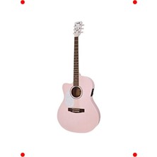 MarkEntegra Pastel Pembe M Akustik Gitar | Açık Gözenekli