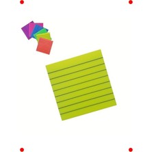 MarkEntegra Şeffaf Renkli Çizgili Yapışkanlı Not Kağıdı - Sarı