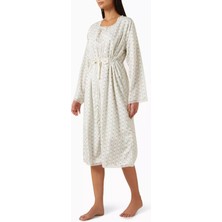 Allegra Pamuk Saten Gecelik & Sabahlık Seti Zarif Ev Lüksü