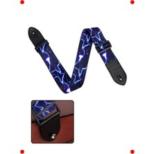 MarkEntegra Desenli Ayarlanabilir Gitar Omuz Askısı (Mavi)