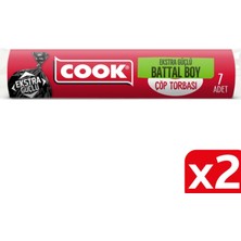 Cook Ekstra Güçlü Battal Boy Çöp Torbası 72*95 cm