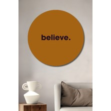 Teona Ahşap Ilham Verici Söz Ahşap Dekoratif Tablo Yuvarlak Duvar Tablosu