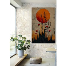 Teona Ahşap Modern Boho Güneş Çiçekleri Yağlı Boya Görünümlü Ahşap Dekoratif Ev,antre,salon,ofis,mutfak Tablo