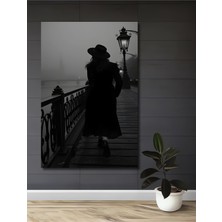 Teona Ahşap Gızemlı Şapkalı Kadın Yağlı Boya Görünümlü Ahşap Dekoratif Ev,antre,salon,ofis,mutfak Tablo