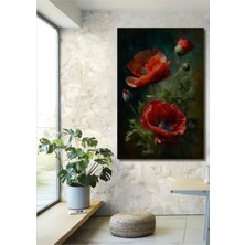 Teona Ahşap Görseldeki Güllerin Canlılığı Ile Yağlı Boya Görünümlü Dekoratif Ahşap Ev,antre,salon,ofis Tablo