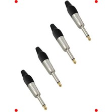 MarkEntegra 6.35MM Mono Gitar Jack Konnektör (4 Adet)