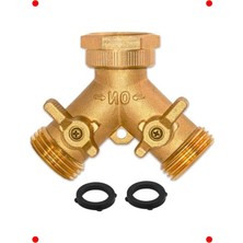 MarkEntegra Bahçe Için 2 Yönlü Pirinç Hortum Ayırıcı