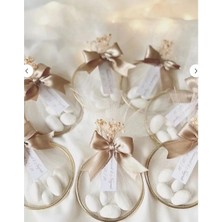 Umut Hediyecilik 10 Adet Süslemeli Halka Şekerleme Nikah Nişan Söz Düğün Hediyeliği Magnetsiz