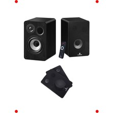 MarkEntegra Aktif Stüdyo Monitör Hoparlör Çifti 4" Bluetooth USB 140W