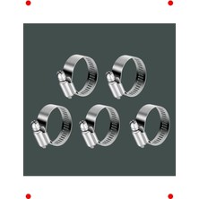 MarkEntegra 5'li Tork Ayarlı Paslanmaz Hortum Kelepçesi (10-16MM)