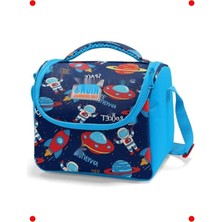 MarkEntegra Lacivert Uzay Desenli Çocuk Beslenme Çantası