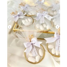 Umut Hediyecilik Magnetli (Mıknatıslı) 10 Adet Süslemeli Halka Şekerleme Nikah Nişan Söz Düğün Hediyeliği