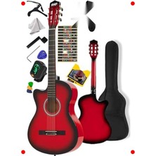 MarkEntegra Kırmızı Kk Klasik Gitar 4/4 Full Set