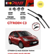Phaff Citroen C3 2003 Model Silgeç Sileceği Takımı Araca Özel Aparat