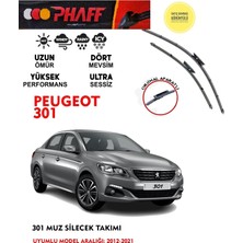 Phaff Peugeot 301 2018 Model Uyumlu Silgeç Sileceği 12 15 16 Motor Arası Araca Özel Aparat