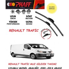 Phaff Renault Trafic Ön Muz Silgeç Sileceği Takımı 2001-2014 Arası Araca Özel