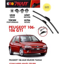 Phaff Peugeot 106 Vs 106 Gti Silgeç Sileceği Takımı 2002 Model Araca Özel Aparat