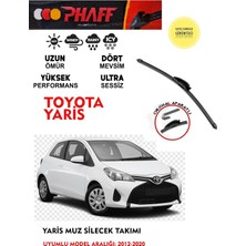 Phaff Toyota Yaris Silgeç Sileceği Takımı 2013 Model Araca Özel Aparat