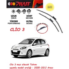 Phaff Renault Clio 3 Silgeç Sileceği Takımı 2010 Model Araca Özel Aparat