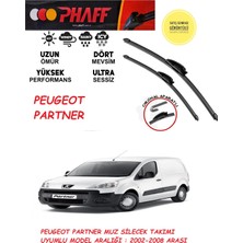 Phaff Peugeot Partner Ön Muz Silgeç Sileceği Takımı 2004 Model Araca Özel Aparat