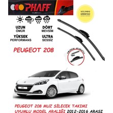 Phaff Peugeot 208 Ön Silgeç Sileceği Takımı 2012 Model Araca Özel Aparat