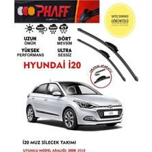 Phaff Hyundai I20 Silgeç Sileceği Takımı 12 14 Motor Araca Özel Aparat (2008 - 2018)