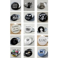 Punky Store Trend Rozet Seti-6-Mizahi ve Ironik Tasarımlı 15’li Rozet Seti – Normal Değilim Kulübü