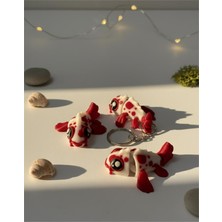 Hareketli Koi Balığı 1 Adet Anahtarlık - Çanta Süsü, Charm, Hediyelik, Figür, dekorasyon, aksesuar, süs Nycruin3D