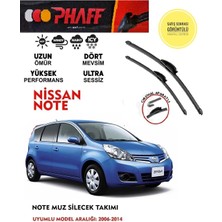 Phaff Nissan Note Silgeç Sileceği Takımı 12 15 16 14 Motor Araca Özel Aparat (2006 - 2014)