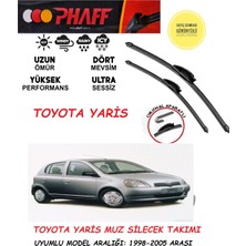 Phaff Toyoya Yaris Ön Muz Silgeç Sileceği Takımı 1998-2005 Arası Araca Özel Aparat