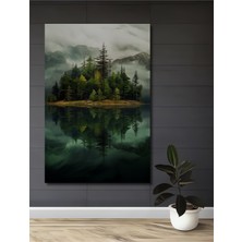 Teona Ahşap Gızemlı Orman Yansıması Yağlı Boya Görünümlü Ahşap Dekoratif Ev,antre,salon,ofis,mutfak Tablo