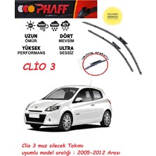 Phaff Renault Clio 3 Silgeç Sileceği Takımı 2009 Model Araca Özel Aparat