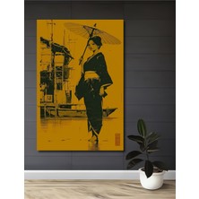 Teona Ahşap Japon Güzeli Yağlı Boya Görünümlü Ahşap Dekoratif Ev,antre,salon,ofis,mutfak,yatak Odası Tablo