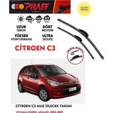Phaff Citroen C3 Silgeç Sileceği Takımı 14 16 Motor Araca Özel Aparat (2002-2009) Uyumlu