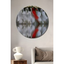 Teona Ahşap Vietnamlı Kadınlar Sulu Boya Görünümlü Dekoratif Ahşap Tablo Yuvarlak Duvar Tablosu