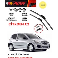 Phaff Citroen C2 Silgeç Sileceği Takımı 2004 Model Araca Özel Aparat