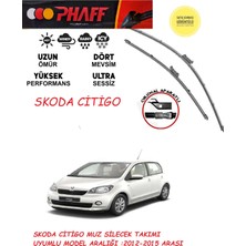 Phaff Skoda Citigo Ön Muz Silgeç Sileceği Takımı 2012 Model Araca Özel Aparat